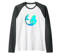 La Sirena Mamá Madres Niña Amor Sirenas Madre Mamá Mayo Camiseta Manga Raglan