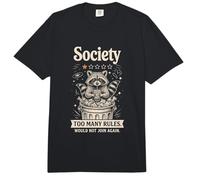 La Sociedad demasiadas Reglas no volverían a unirse Mapache Comfort Colors Adult Heavyweight T-Shirt