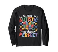 La sociedad dice que soy autista Dios dice que soy perfecto Autismo A Manga Larga