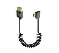 La solución en espiral para cables Mini HMDI a HMDI que ofrecen una experiencia de visualización de alta definición inigualable (izquierda)