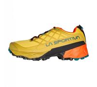La Sportiva Akyra II - Tenis ligeros de senderismo y trail running para hombre, Bambú/Everglade, 10.5-11