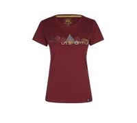 LA SPORTIVA Camiseta de escalada Peaks para mujer rojo oscuro | M
