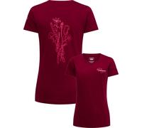 La Sportiva - Ropa para escalada mujer - Climb Flower T-Shirt W Redwood/Azalea para Mujer - Talla M - Rosa Rosa M