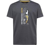 La Sportiva - Ropa para escalada - Solution T-Shirt M Carbon/Yellow - Talla S - Gris Gris S