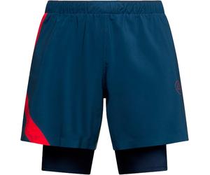La Sportiva - Ropa para trail running - Flow 5" Short M Night Sky/Cypress de Silicona - Talla XL - Azul marino Azul marino XL
