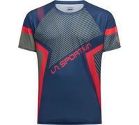 La Sportiva - Ropa para trail running - Flow T-Shirt M Mountain Red/Cypress - Talla M - Azul marino Azul marino M