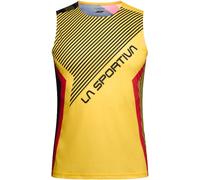 La Sportiva - Ropa para trail running - Flow Tank M Black/Yellow - Talla L - Amarillo Amarillo L