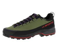 LA SPORTIVA Zapatillas de senderismo TX5 Evo GTX impermeables y estables para hombre, con suela antideslizante y piel nobuck, material exterior Cypress/Moutnain Red EU 43,5