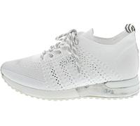 La Strada Zapatos de mujer con cordones Zapatillas deportivas blancas ocio, Tejido blanco, 37 EU