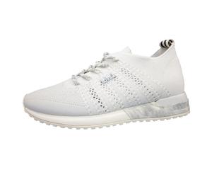 La Strada Zapatos de mujer con cordones Zapatillas deportivas blancas ocio, Tejido blanco, 38 EU