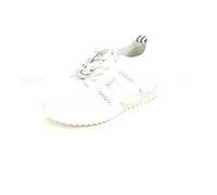 La Strada Zapatos de mujer con cordones Zapatillas deportivas blancas ocio, Tejido blanco, 40 EU