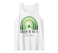 La Suerte de ser Maestra: Día de San Patricio, Shamrock Rainbow Camiseta sin Mangas