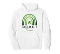 La Suerte de ser Maestra: Día de San Patricio, Shamrock Rainbow Sudadera con Capucha