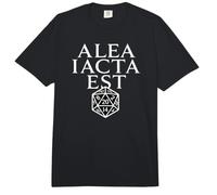 La Suerte está fundida en latín d20 RPG Ancient Rome White Print Comfort Colors Adult Heavyweight T-Shirt