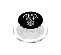 La Suerte está fundida en latín d20 RPG Ancient Rome White Print PopSockets PopGrip para MagSafe
