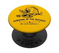 La Supervivencia del Amante del Sushi más Sabroso Divertido PopSockets PopGrip Adhesivo