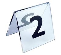 La tabla de acrílico numera el estilo de la tienda for los tamaños múltiples de la pulgada de los acontecimientos 3.1x2.6x3.1(1-50)