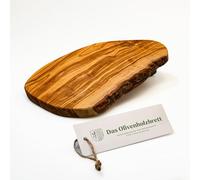 La Tabla de Cortar Madera de Olivo en Corte Natural Con sin Tratar Borde - 25cm