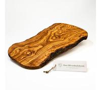 La Tabla de Cortar Madera de Olivo en Corte Natural Con sin Tratar Borde - 40cm