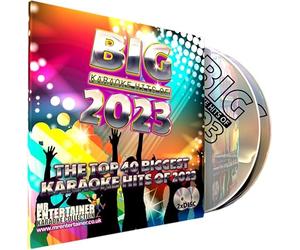 La tabla de karaoke 2023 llega al paquete de discos CDG. Las 40 mejores canciones pop de 2023. Mr Entertainer Big Hits
