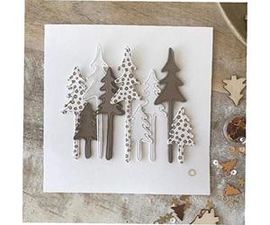La Tala De Árboles De Navidad Tarjeta De Papel De Scrapbooking De La Plantilla De Metal En Relieve Carpeta Plantilla del Arte De DIY
