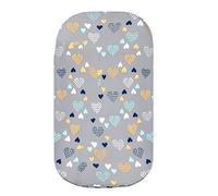 LA TALUS Moisés - Sábana bajera ajustable para cuna, colchón, sábana de cuna y funda de colchón para cuna, unisex, color gris