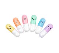 LA TALUS Subrayadores de bolsillo, 6 piezas/Set Lindo Cápsula en Forma de Marcador Marcador Bolígrafos de Papelería Suministros de Oficina, Marcadores de Colores, Pastel de Suministros