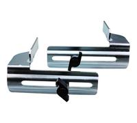 La tapa de esquina de metal resistente garantiza una precisión de ejecución de proyectos de carpintería, taller, dispositivo de parada observado