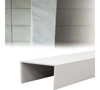 la tapa de la tubería Caja oculta para conductos en forma de U, revestimiento de pared exterior resistente a la intemperie para aire acondicionado, conducto(40 x 24 cm/15.7 x 9.4 in)
