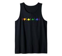 La Tarjeta de Latido del corazón de la Bandera del Arco Iris LGBT del póker se Adapta a la línea Camiseta sin Mangas