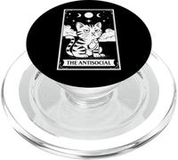 La Tarjeta del Tarot del Gato introvertido introvertido Antisocial Witchy PopSockets PopGrip para MagSafe
