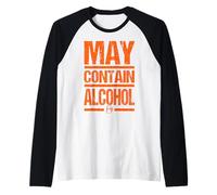 La taza de cerveza puede contener alcohol, broma divertida de bebida Camiseta Manga Raglan