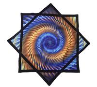 La Tela flowstar Spinner para Principiantes flowstar es fácil de Girar, la Punta de los Dedos de la impresión Lateral Gira y el Juguete móvil Dapo Star 27 Pulgadas（R02-style2）