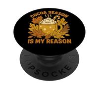 La Temporada de Cacao es mi razón Vibras otoñales PopSockets PopGrip Adhesivo