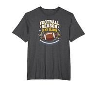 La Temporada de fútbol es la emoción de los fanáticos de mi Temporada Camiseta, Hombre Tallas Grandes, Jaspeado Oscuro, 6X Alto