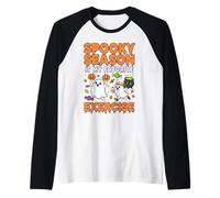La Temporada Espeluznante es mi Ejercicio Favorito Fantasmas Halloween Camiseta Manga Raglan