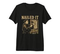 La teología reformada lo clavó 1517 Diseño de Martin Luther Camiseta Premium
