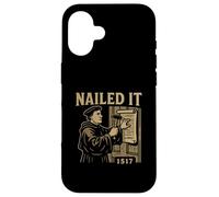 La teología reformada lo clavó 1517 Diseño de Martin Luther Carcasa para iPhone 16