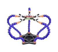 la tercera mano 5 brazos flexibles for soldar manos de ayuda 3X lupa lámpara de mesa Clip estación DIY soporte herramienta de soldadura (Color : STAR5-BE9, Size : 3X)