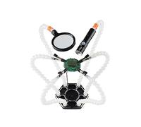 la tercera mano Banco de trabajo de reparación de soldadura con lupa, luz LED, soporte de PCB, herramienta de mano de ayuda for soldar, tercera mano de ayuda, 6 uds. De brazos flexibles (Color : Whit