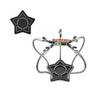 la tercera mano Soldering Third Hand PCB Holder 5Pcs Helping Hands Welding Station 3X LED Magnifier Desk Lamp PCB SMD Repair Tools (Color : NEW-5star, Size : 3X_55MM)