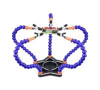 la tercera mano Soporte de PCB for soldadura, 5 uds., manos de ayuda flexibles, lupa USB 3X, lámpara de mesa, estación de soldadura, herramienta de soldadura DIY (Color : STAR5-BE9, Size : 3X_55MM)