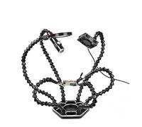 la tercera mano Soporte de soldadura herramienta de tercera mano con 6 uds brazos flexibles ventilador de escape de humo USB linterna 3X lupa estación de soldadura (Color : N-SS6LMF-BK9, Size : 3X_5