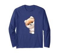 La ternura está a la vuelta de la esquina, cachorro pomeraniano peek-a-pom Manga Larga