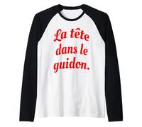 La tête Dans le guidon Proverbe de Vélo Cyclisme VTT Humour Camiseta Manga Raglan