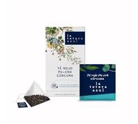 LA TETERA AZUL Té Rojo Pu Erh con Cúrcuma, Cacao y Pimienta Rosa, Infusión Digestiva Especiada, Aromática y Equilibrada, 100g - Cuidado Consciente del Cuerpo, 20 Pirámides