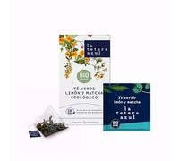 LA TETERA AZUL Té Verde Limón y Matcha Japonés, Infusión Refrescante y Estimulante, Aromática y Astringente, Ideal para Despertar Cuerpo y Mente, 20 pirámides