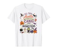 La tía Candy Little Monsters Halloween es Espeluznante Camiseta gráfica económica