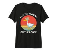 La tía Goose anda Suelta, Divertida tía de Verano, tonta Ganso Camiseta Premium