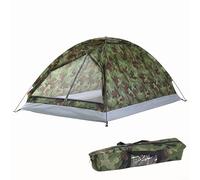 La tienda de campaña para dos personas también funciona para una caravana, construcción ultraligera con ventilación de malla de tela resistente al agua y marco de fibra de vidrio (2 personas)